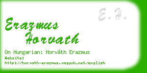 erazmus horvath business card