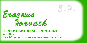 erazmus horvath business card
